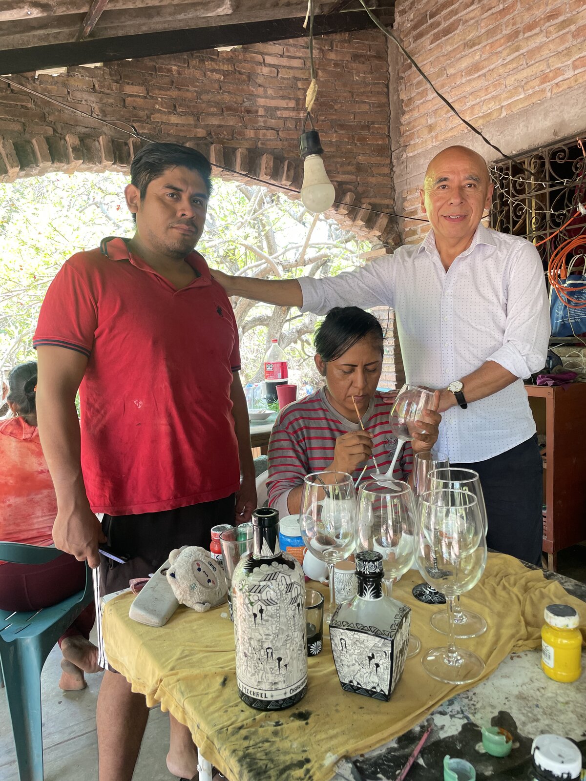 Familia de artesanos del Estado de Guerrero